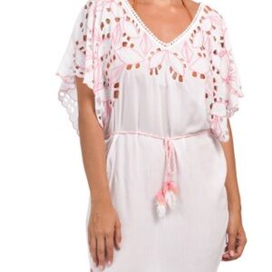 ☀️TRINA TURK Lahaina embroidered Tunic Cover up Dress. Size XS-S🏖️